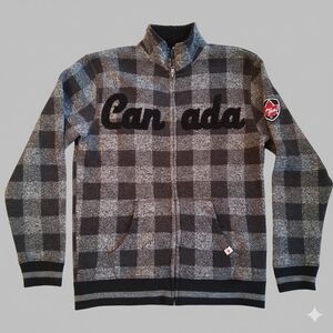 Canadiana Canada Maple Leaf Full Zip Women's Fleece Jacket Small